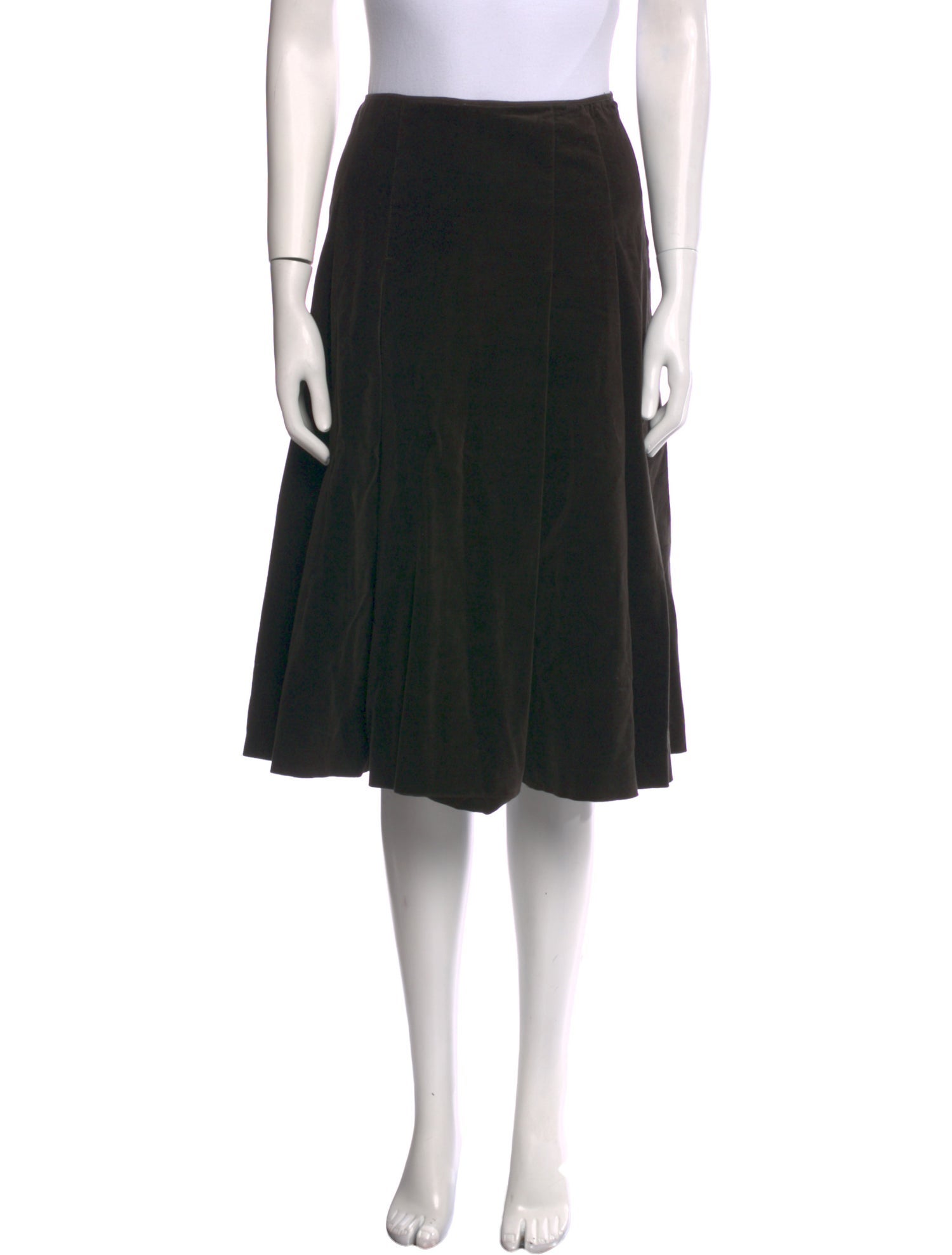 'S Max Mara Pleated Accents Knee-Length Skirt