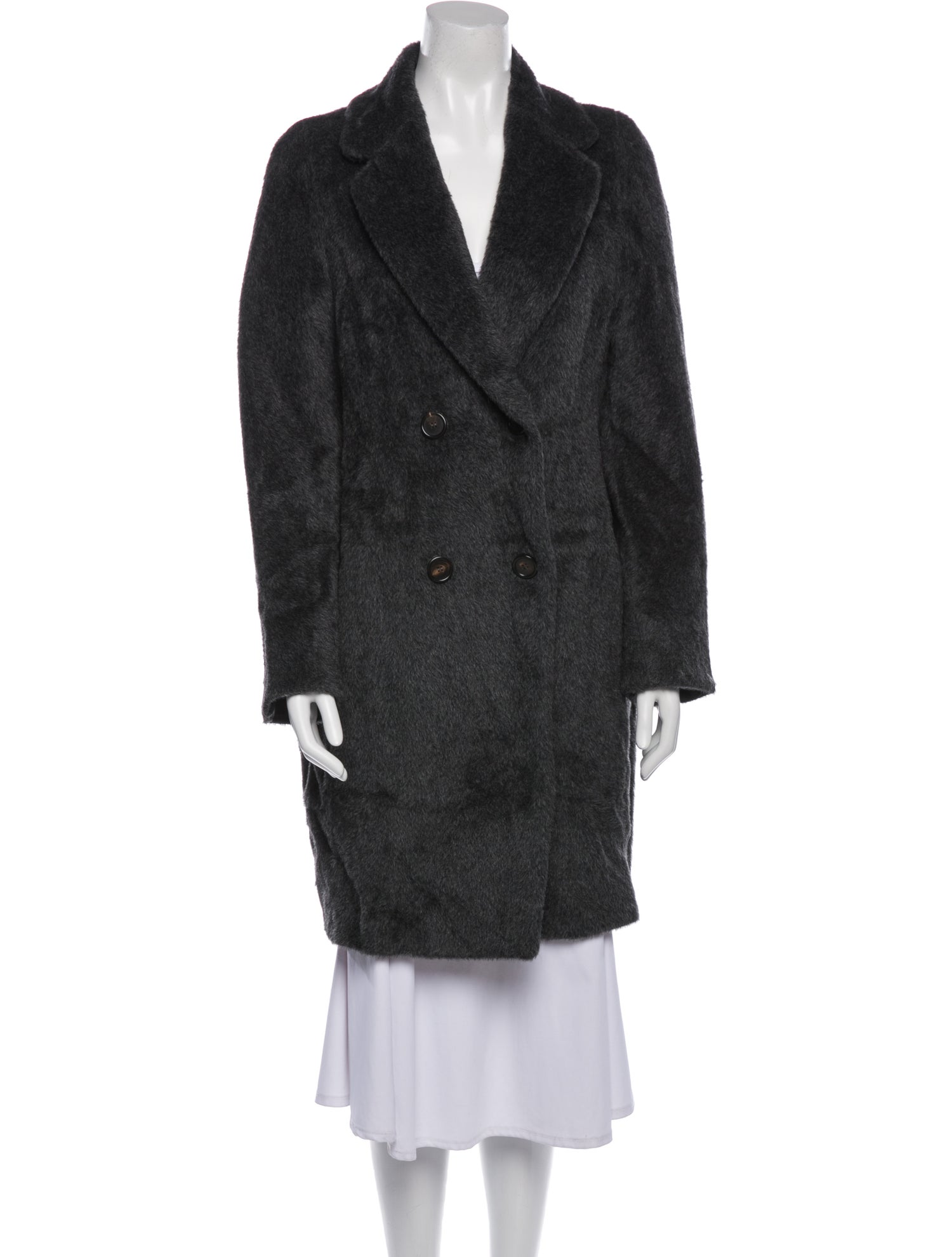 'S Max Mara Alpaca Faux Fur Coat