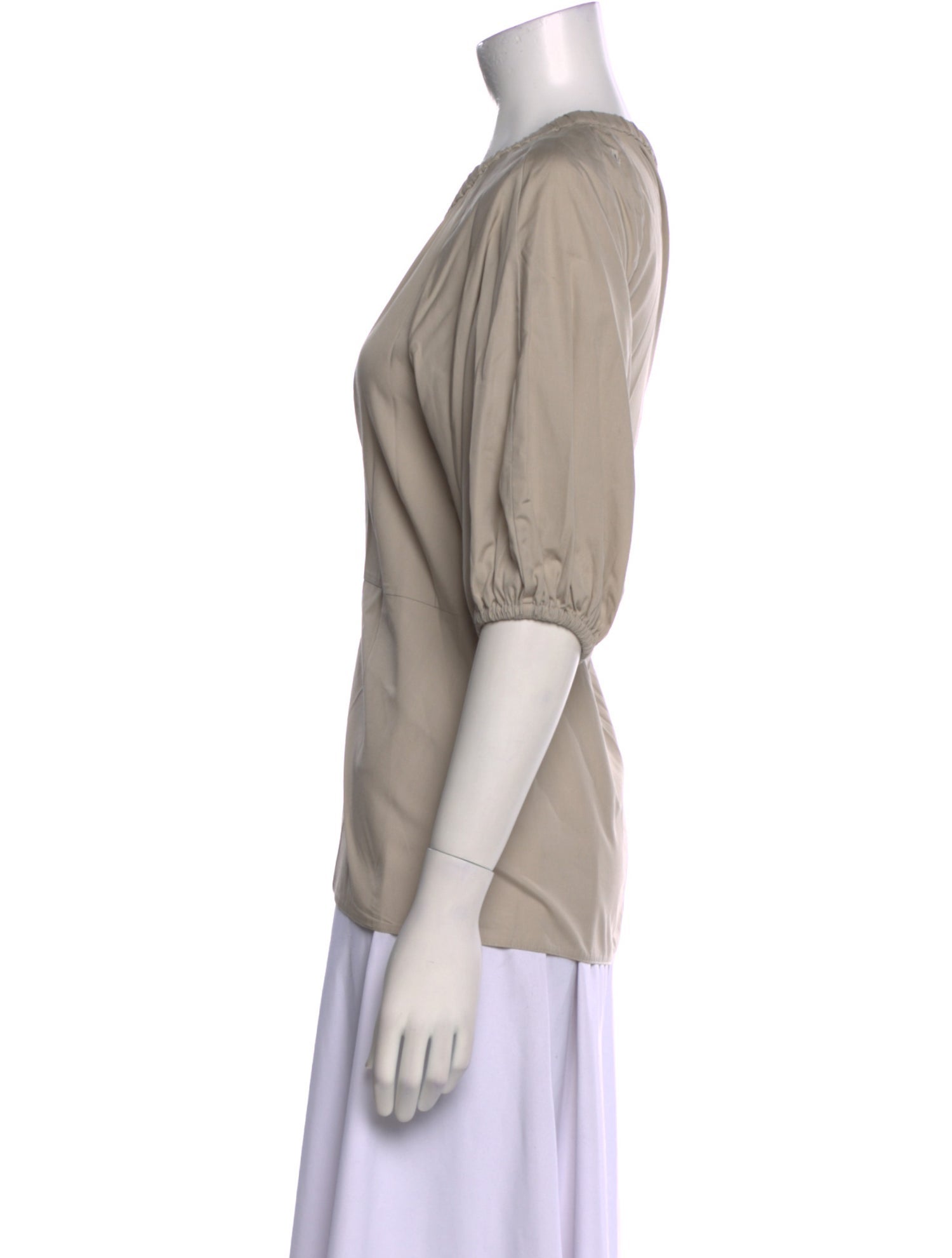 'S Max Mara Scoop Neck Three-Quarter Sleeve Blouse