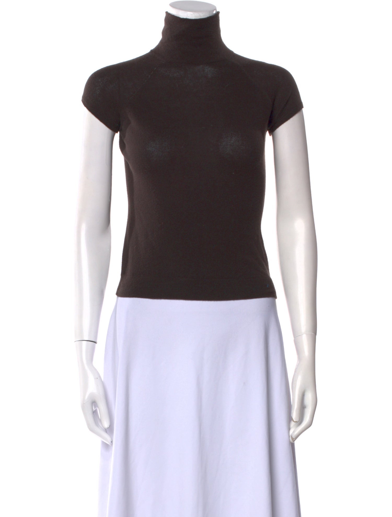 'S Max Mara Turtleneck Short Sleeve Top