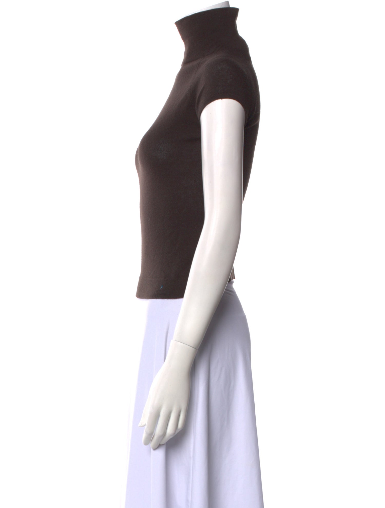 'S Max Mara Turtleneck Short Sleeve Top