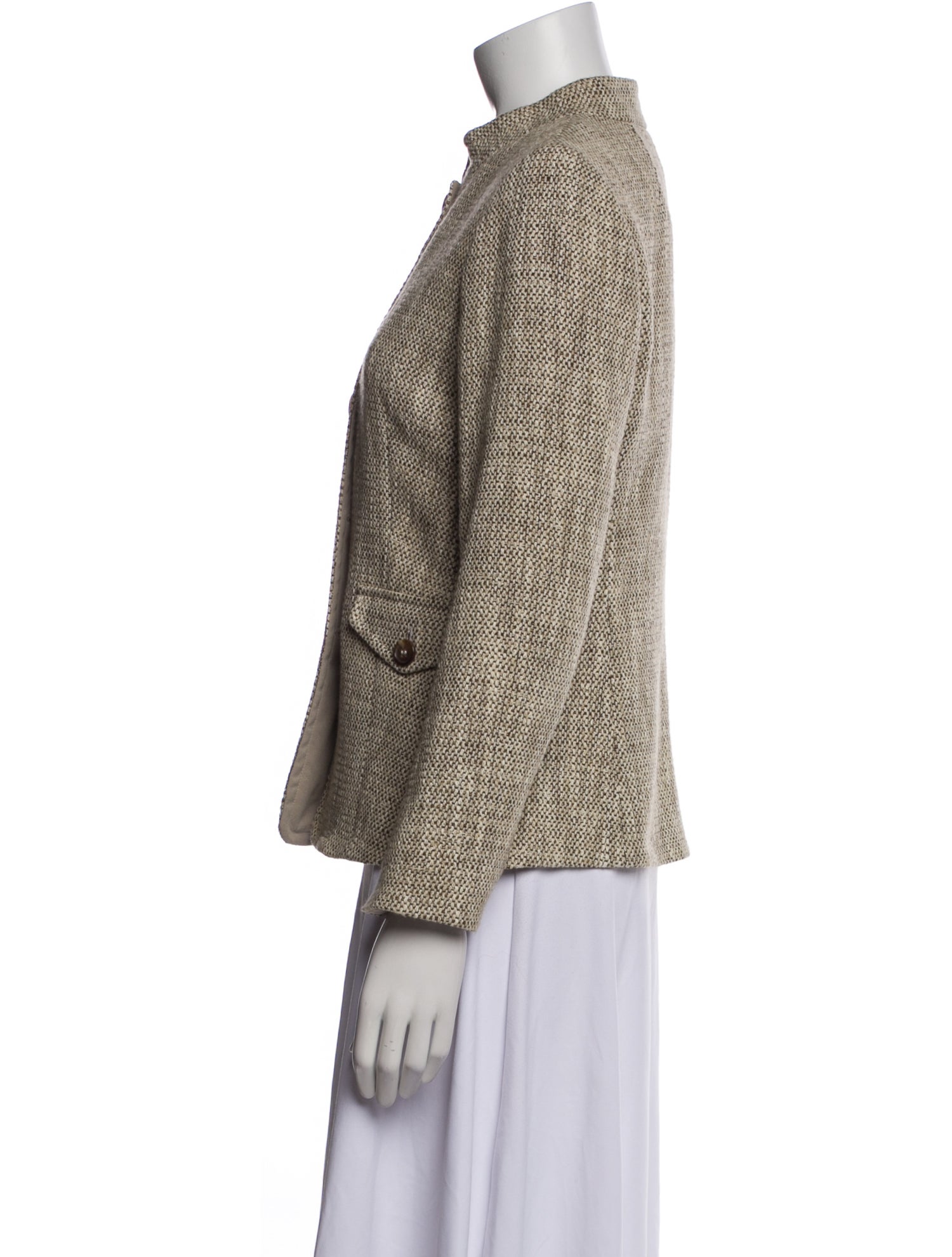 'S Max Mara Tweed Pattern Jacket