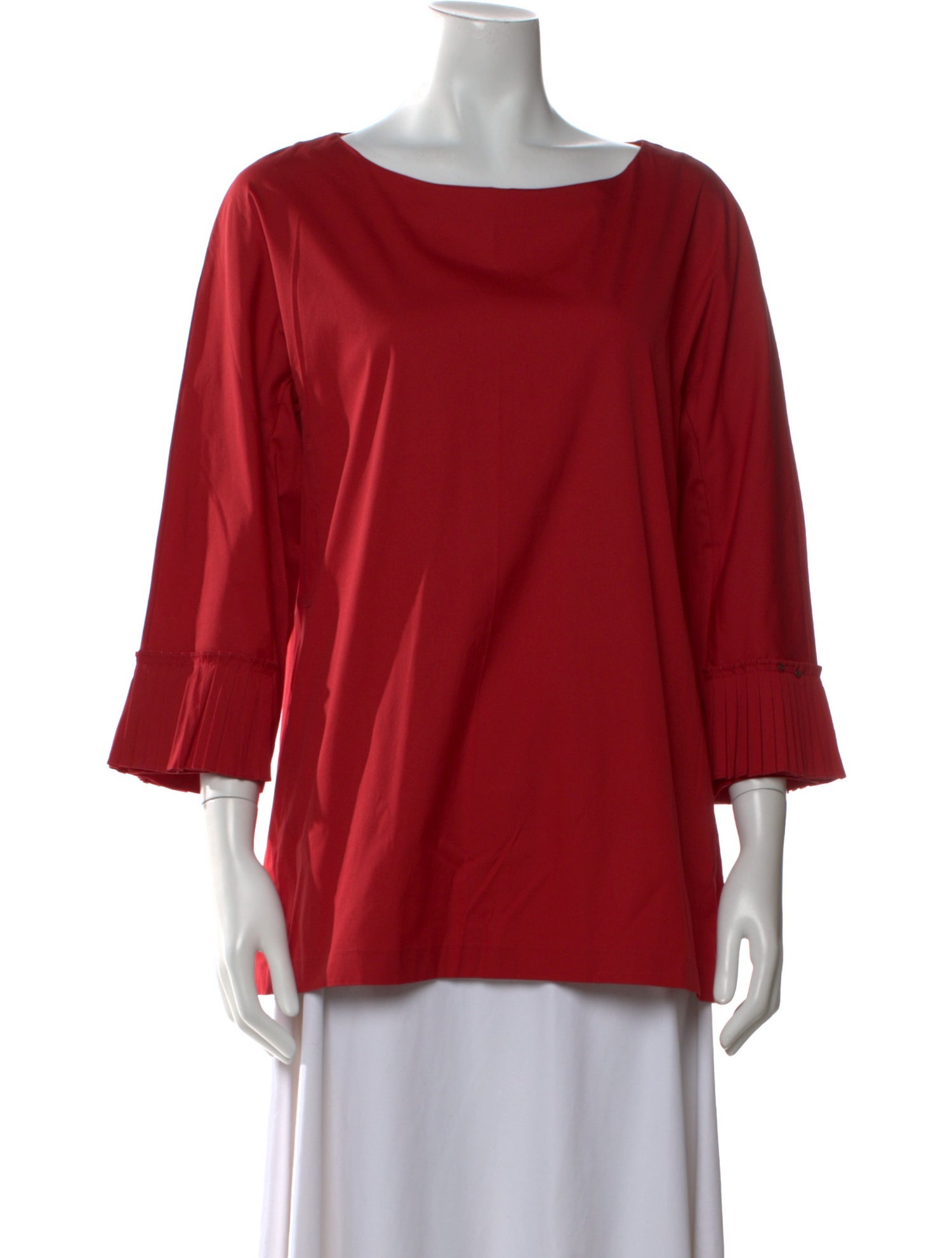 'S Max Mara Scoop Neck Three-Quarter Sleeve Blouse