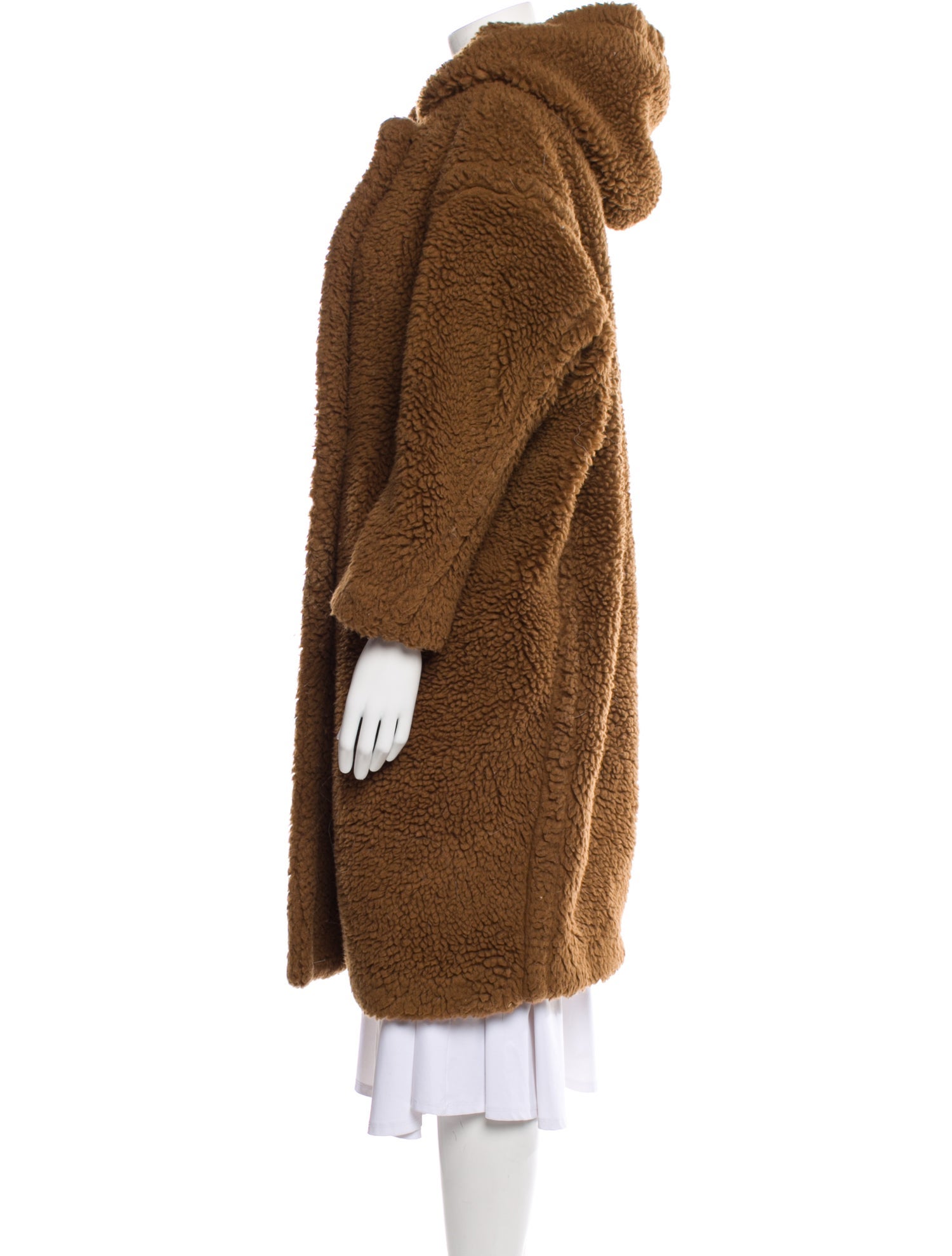 'S Max Mara Alpaca Faux Fur Coat