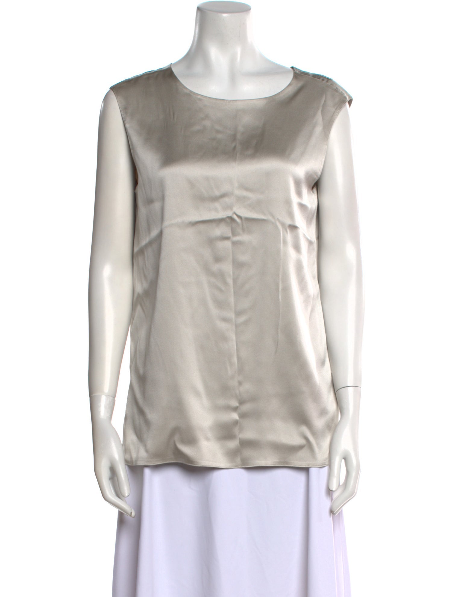 'S Max Mara Scoop Neck Sleeveless Blouse