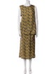 'S Max Mara Printed Embroidered Accent Skirt Set