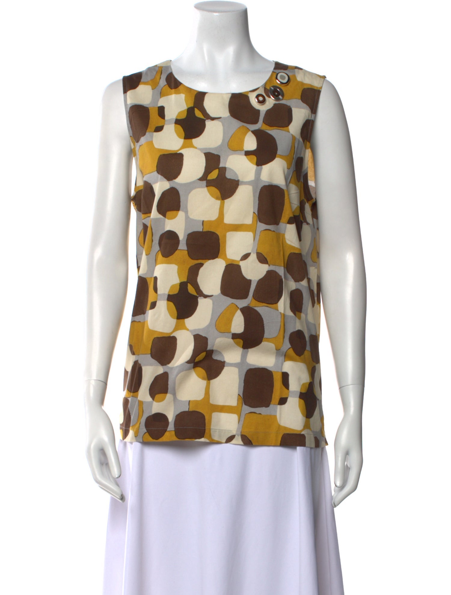 'S Max Mara Printed Crew Neck Top