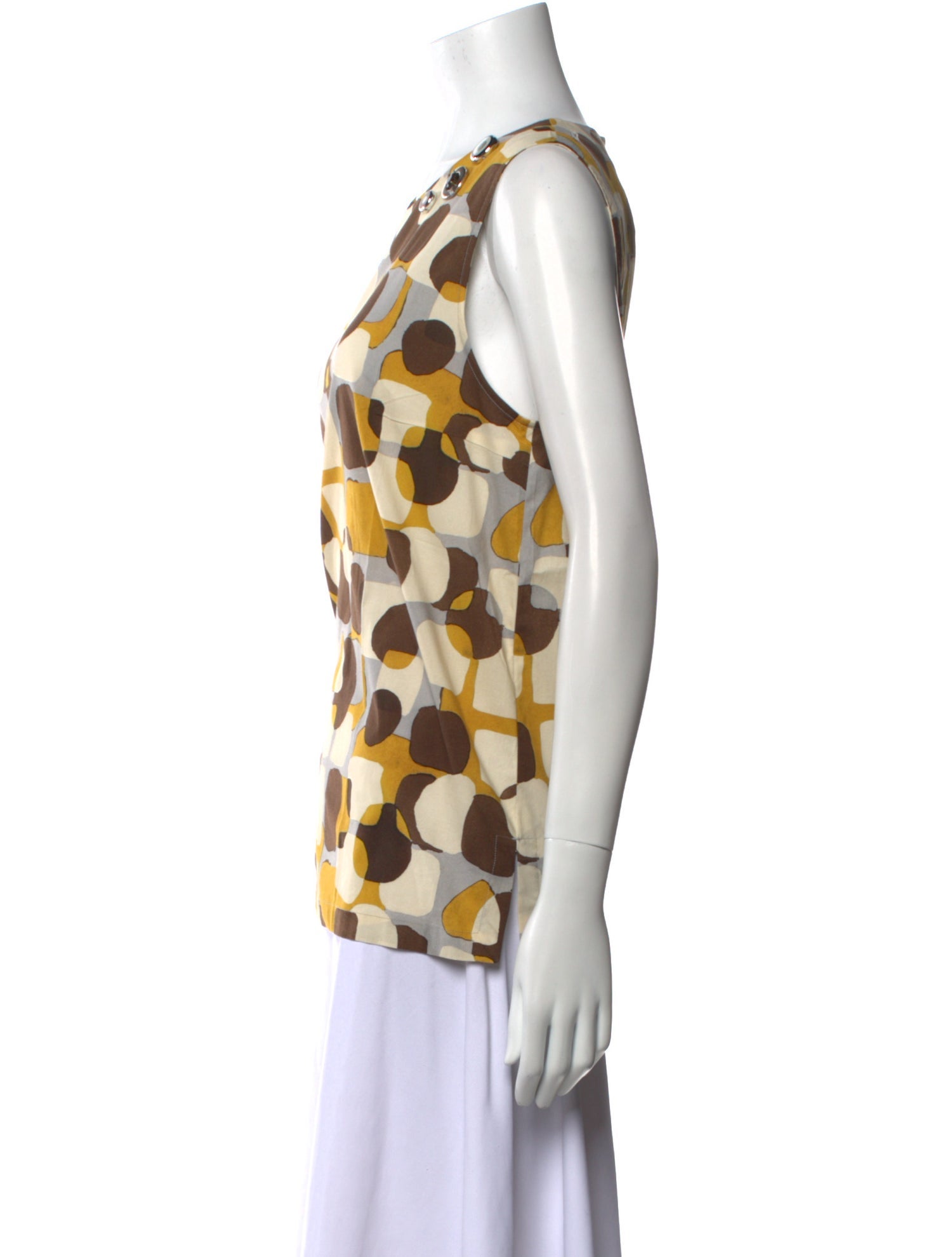 'S Max Mara Printed Crew Neck Top