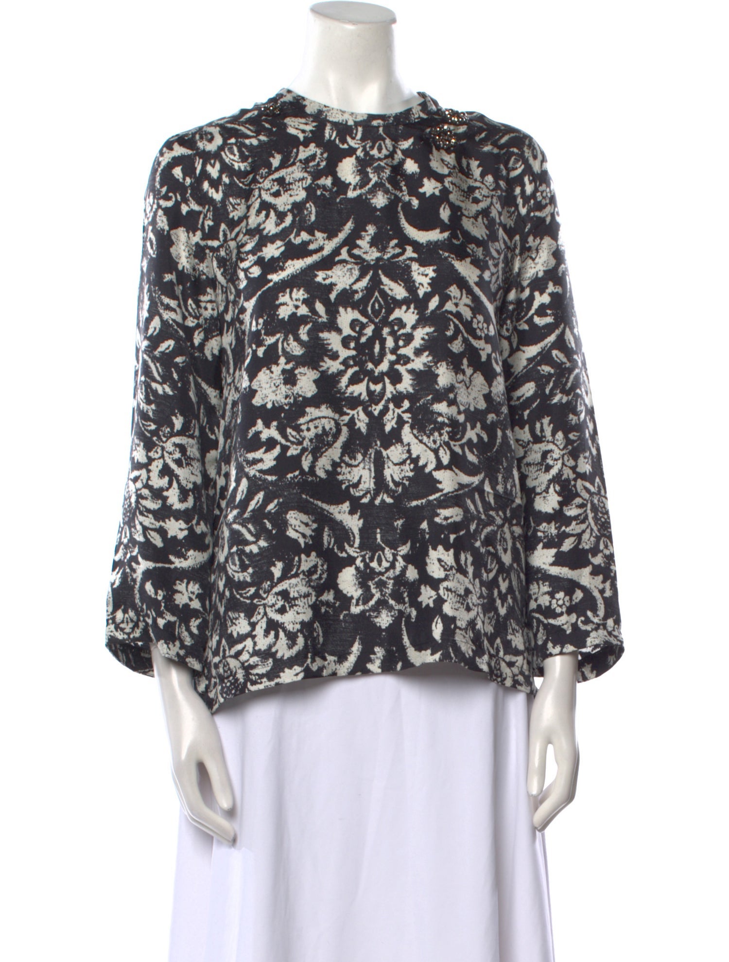 'S Max Mara Silk Printed Blouse