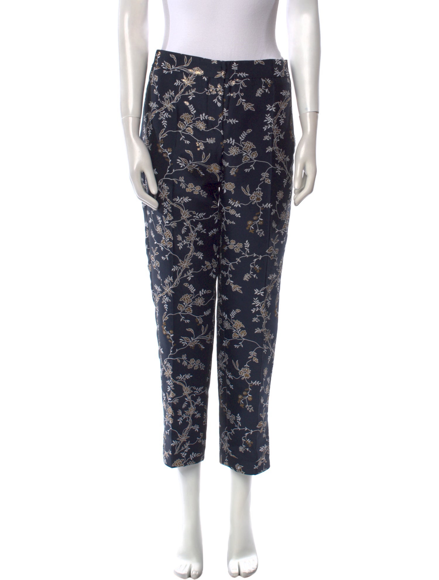 'S Max Mara Floral Print Straight Leg Pants