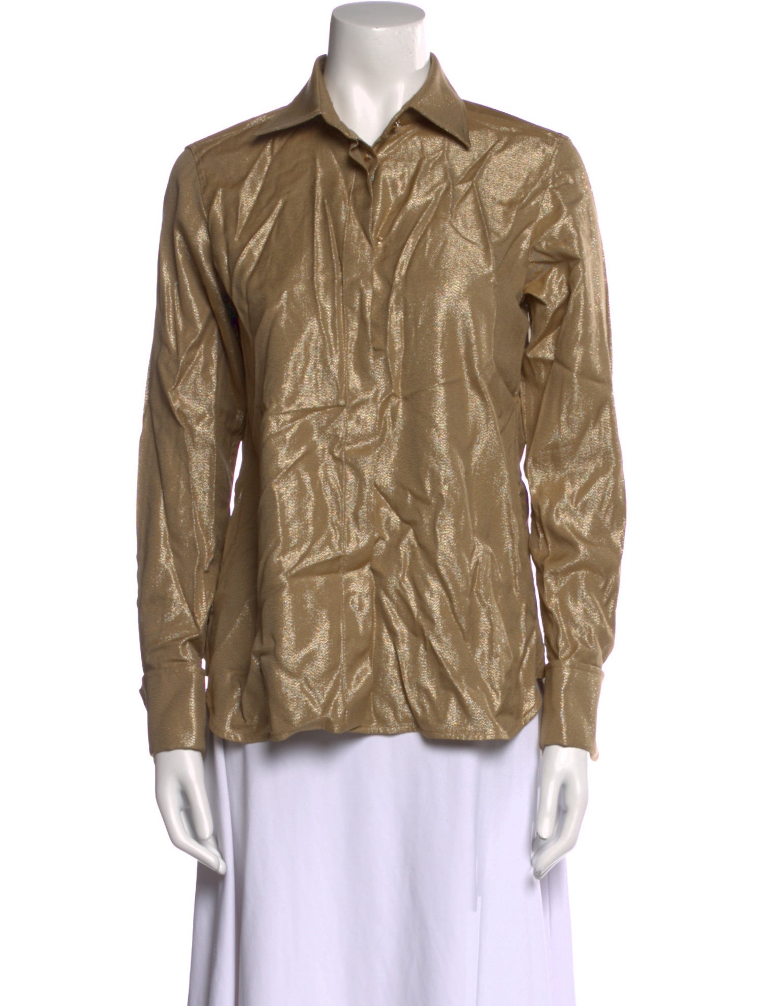 'S Max Mara Long Sleeve Button-Up Top