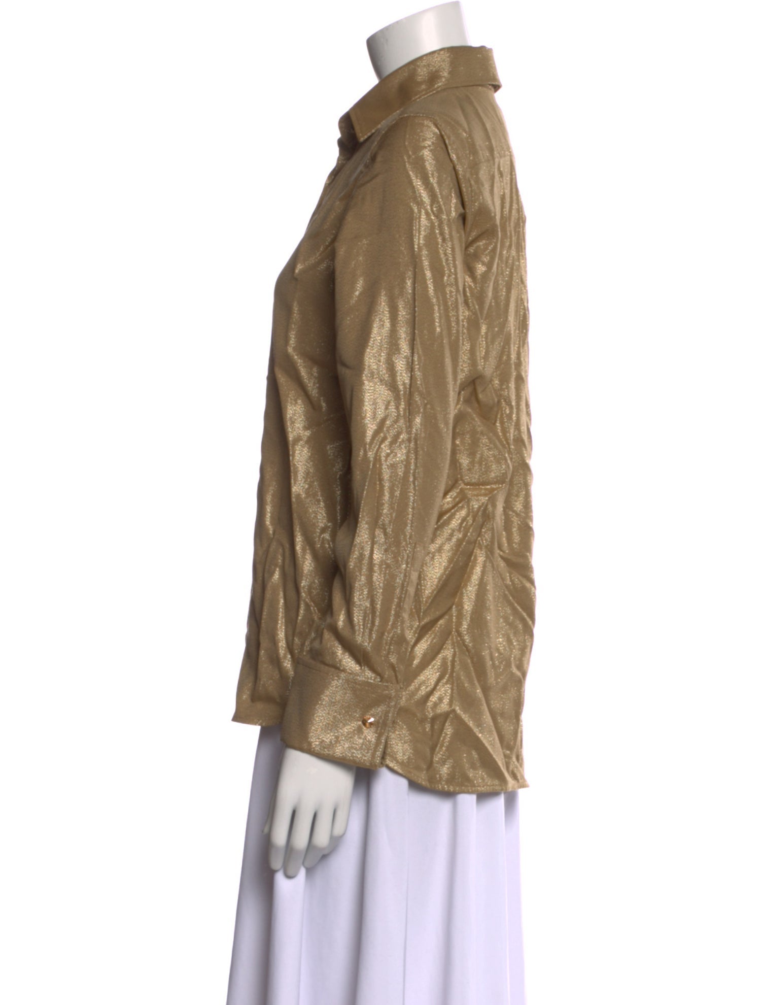 'S Max Mara Long Sleeve Button-Up Top