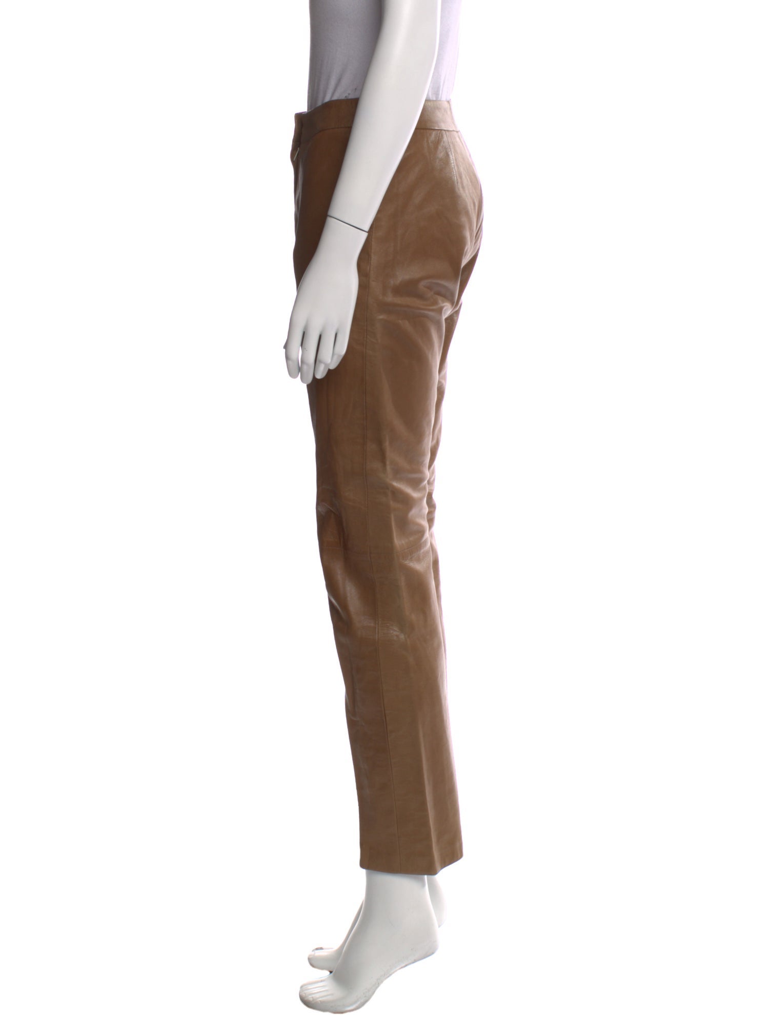 'S Max Mara Leather Straight Leg Pants
