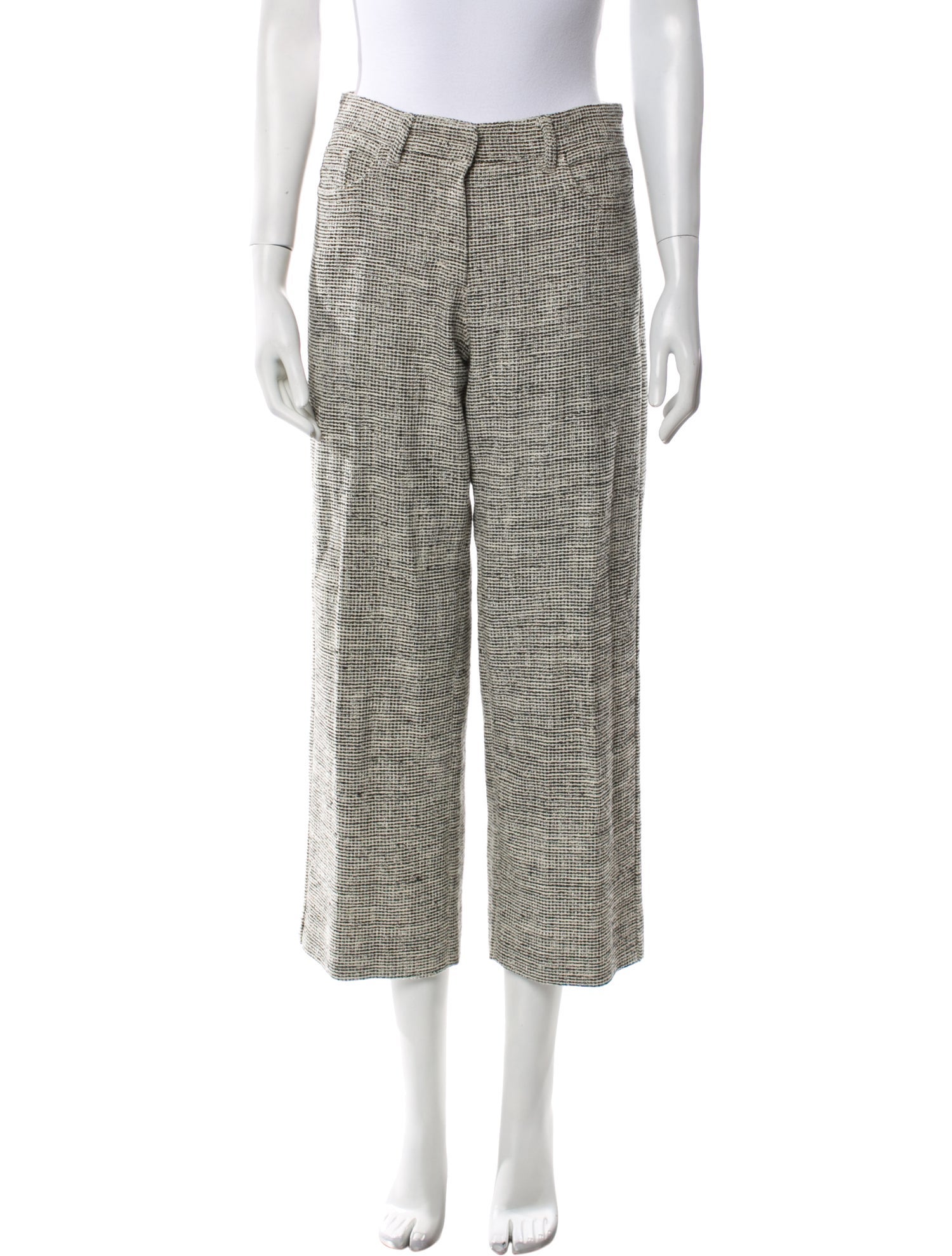 'S Max Mara Houndstooth Print Wide Leg Pants