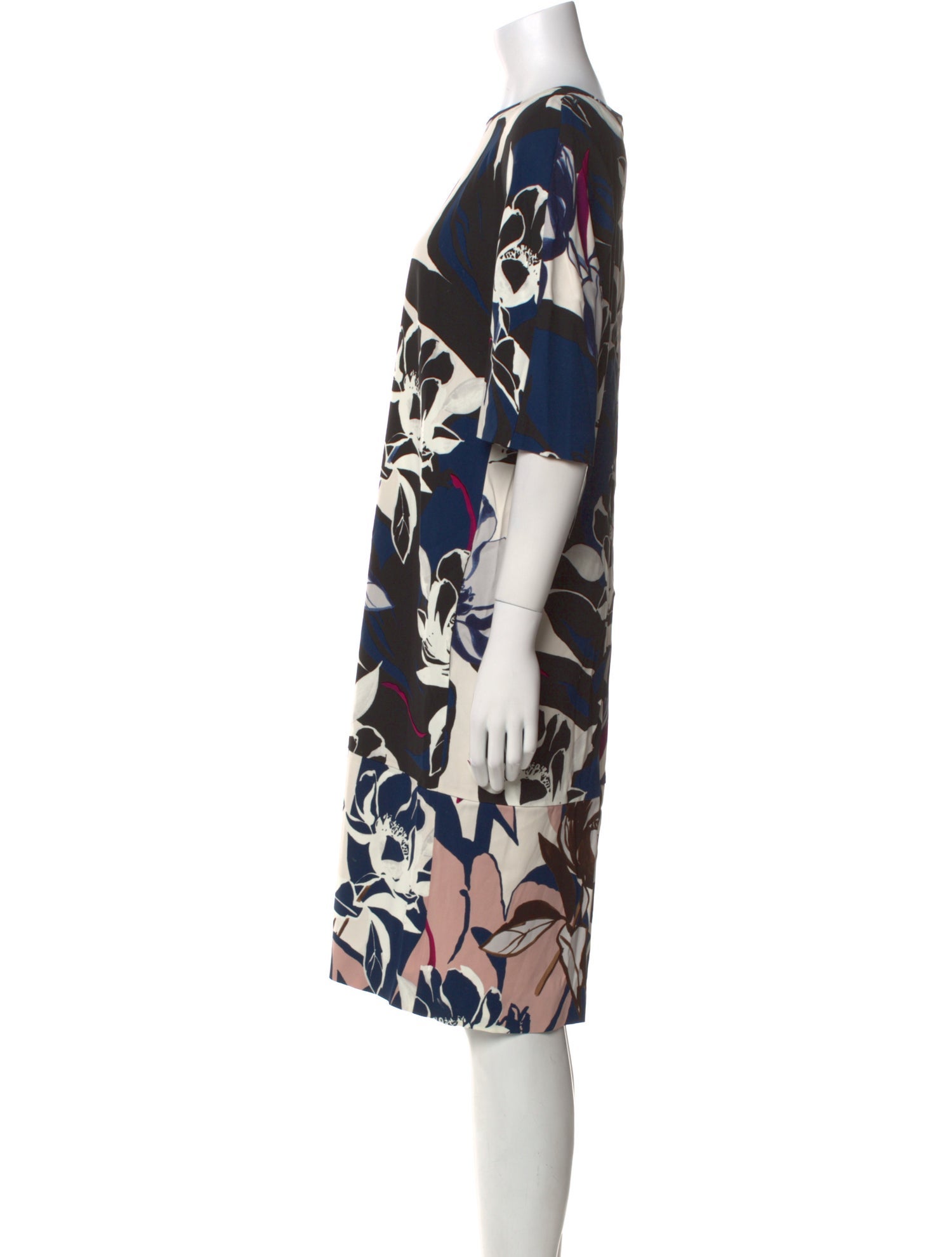 'S Max Mara Floral Print Midi Length Dress