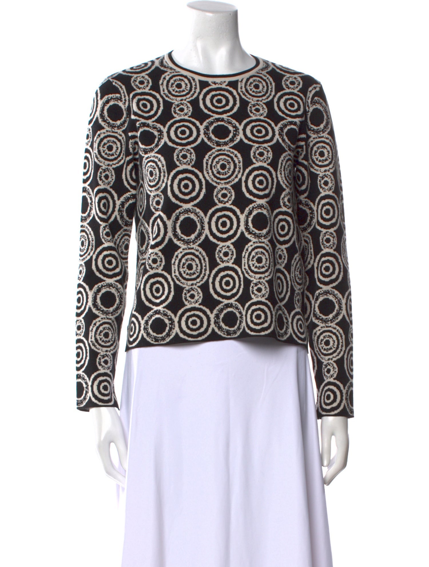 'S Max Mara Printed Crew Neck Sweater