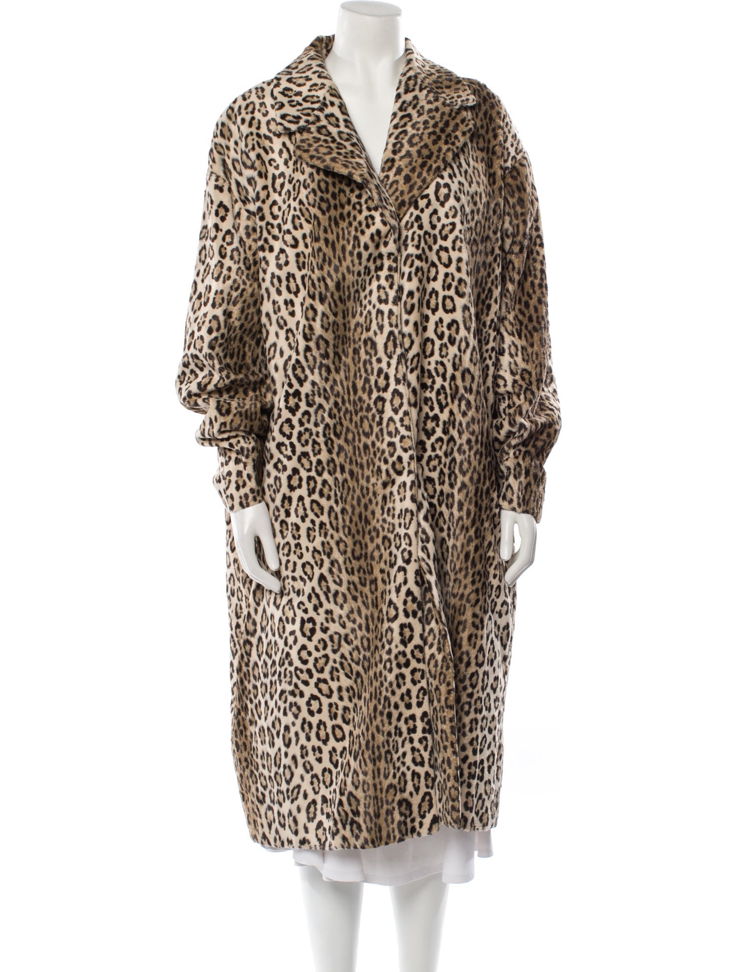 'S Max Mara Faux Fur Animal Print Faux Fur Jacket
