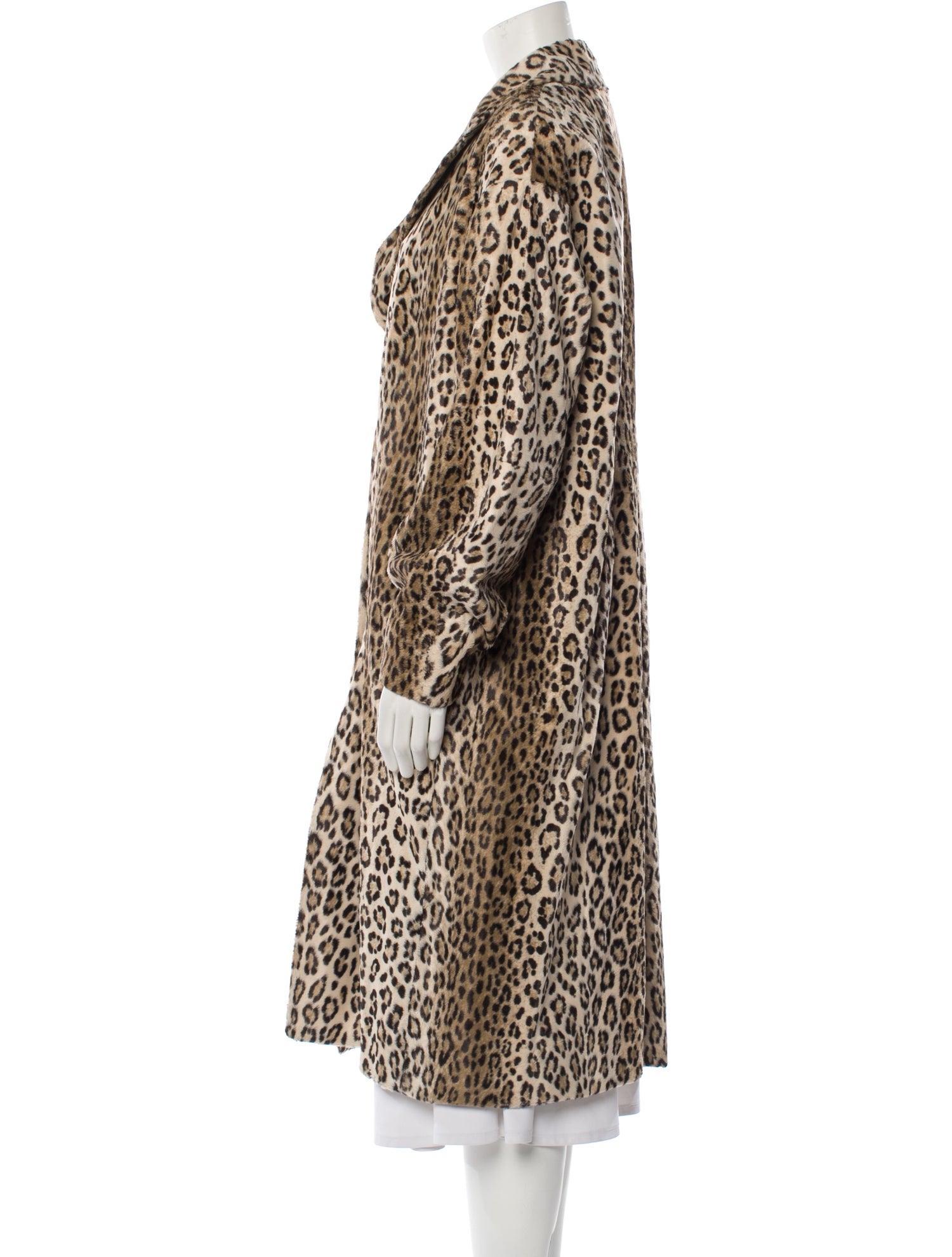 'S Max Mara Faux Fur Animal Print Faux Fur Jacket