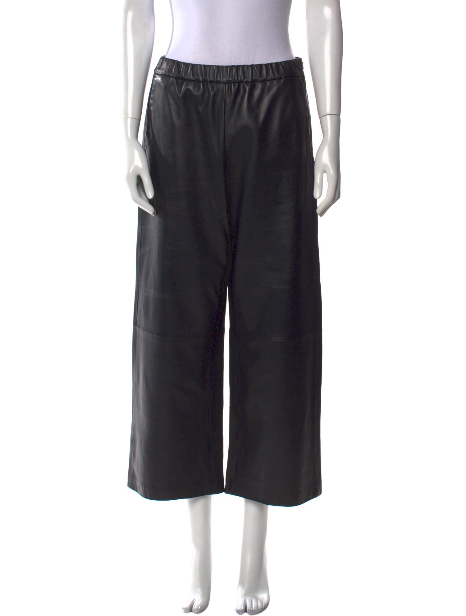 'S Max Mara Lamb Leather Wide Leg Pants