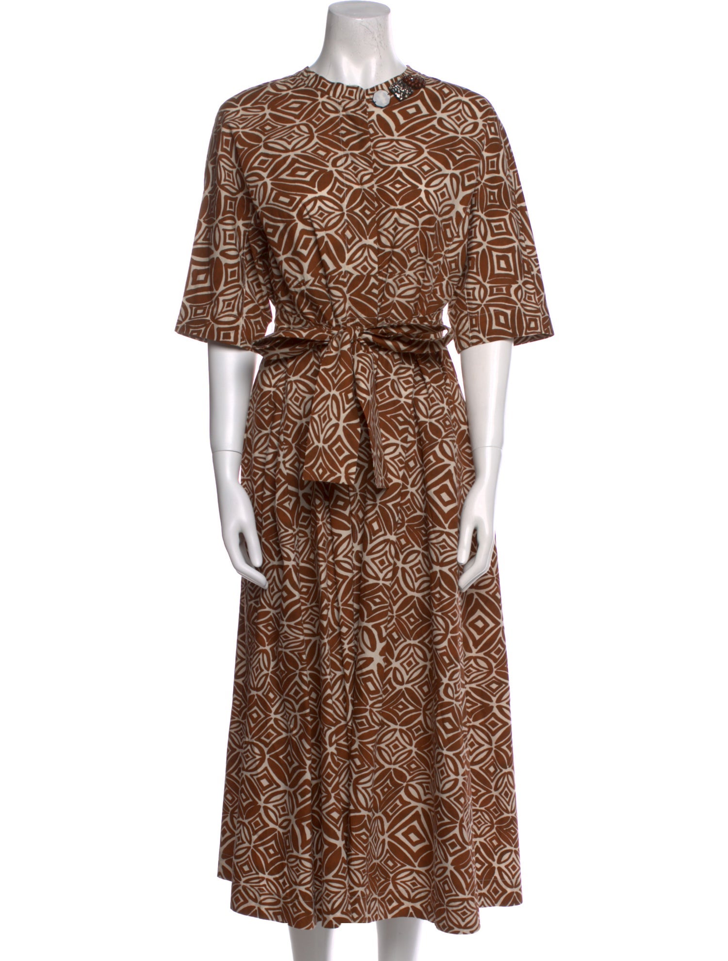 'S Max Mara Printed Long Dress