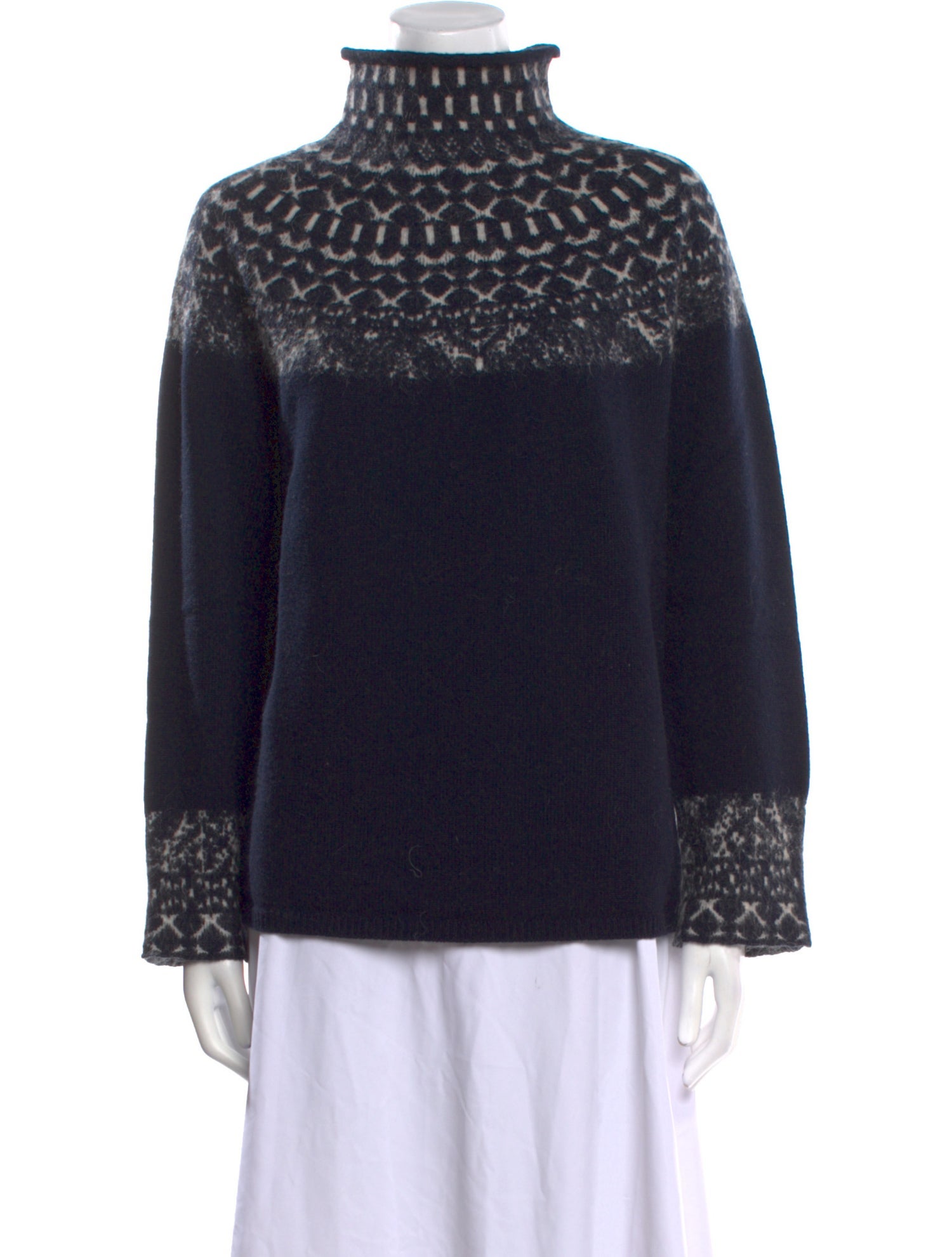 'S Max Mara Virgin Wool Printed Sweater