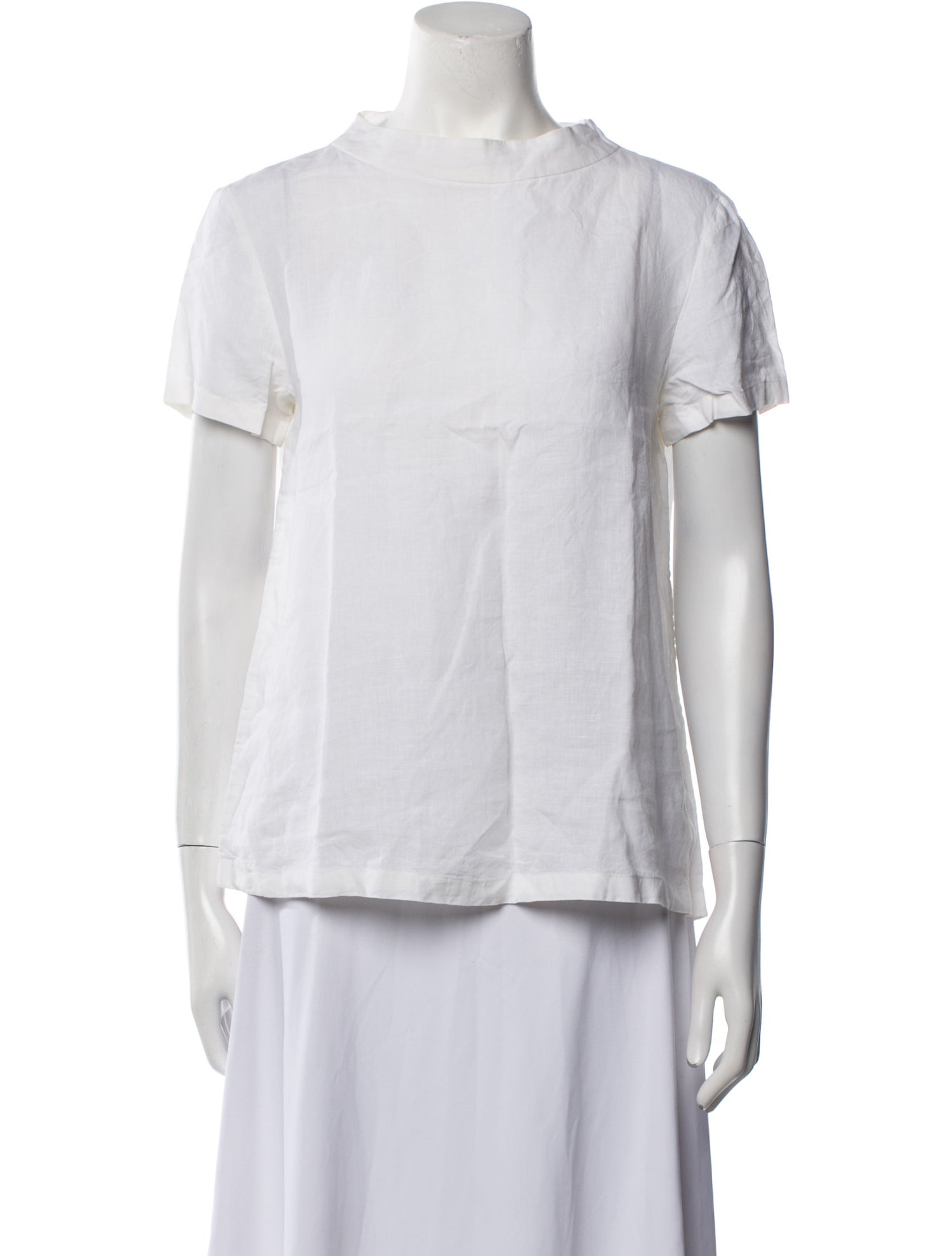 'S Max Mara Linen Crew Neck Blouse