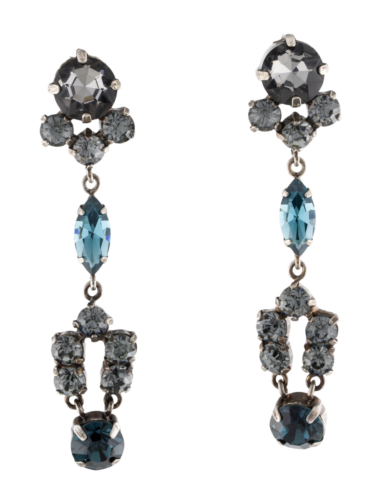'S Max Mara Crystal Drop Clip-On Earrings