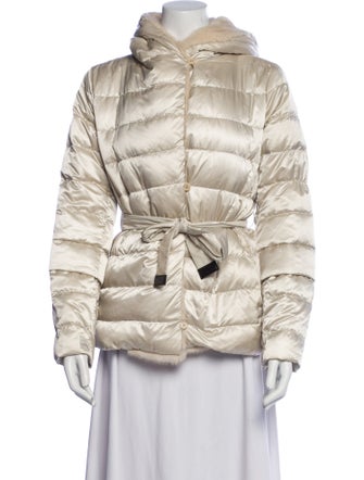 'S Max Mara Nylon Faux Fur Jacket