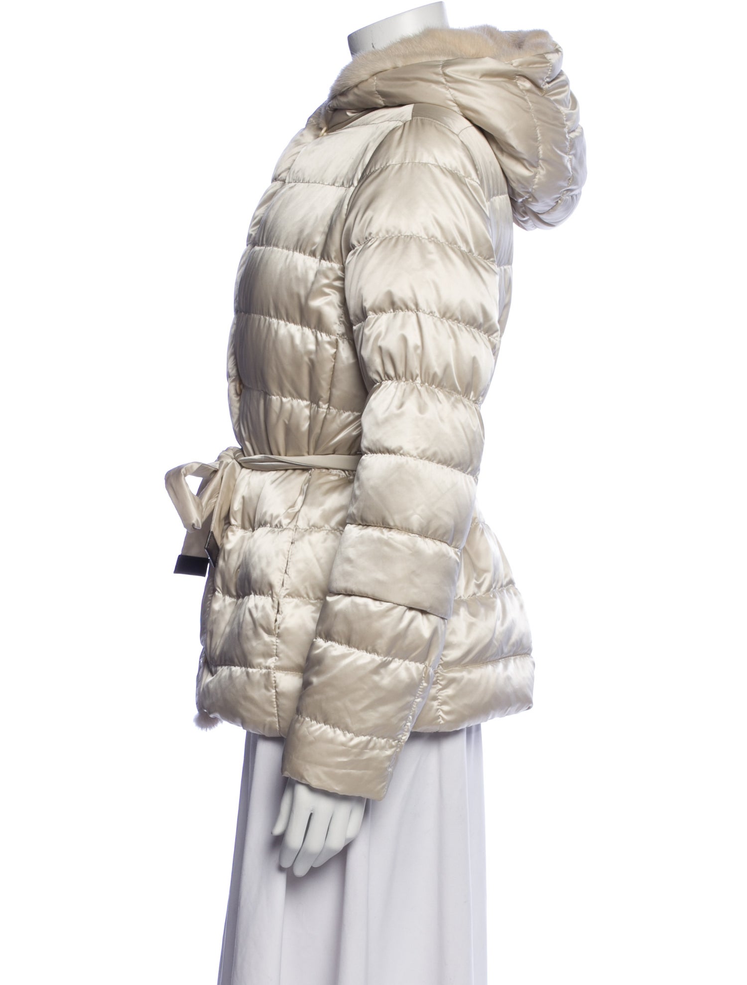 'S Max Mara Nylon Faux Fur Jacket