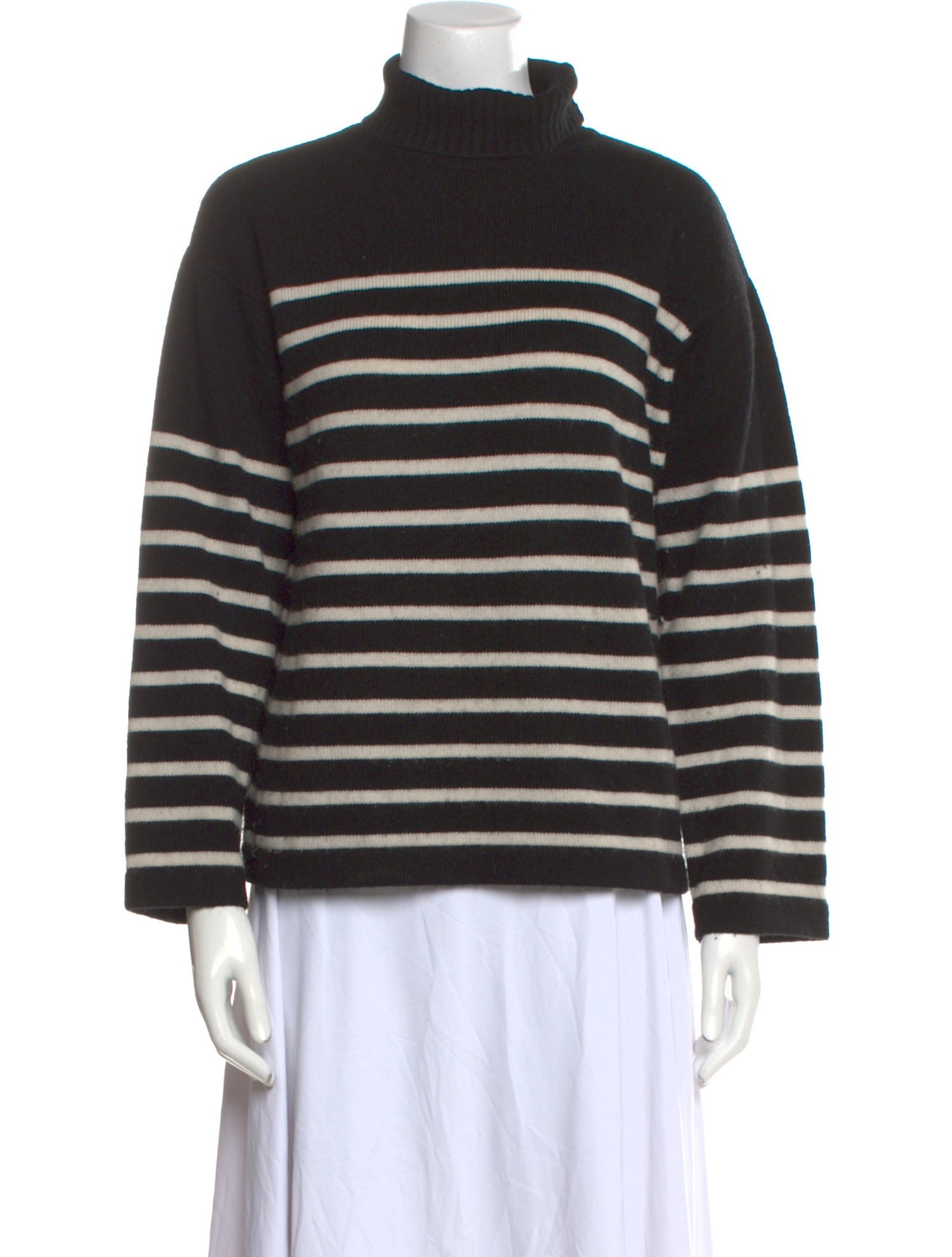 'S Max Mara Striped Turtleneck Sweater
