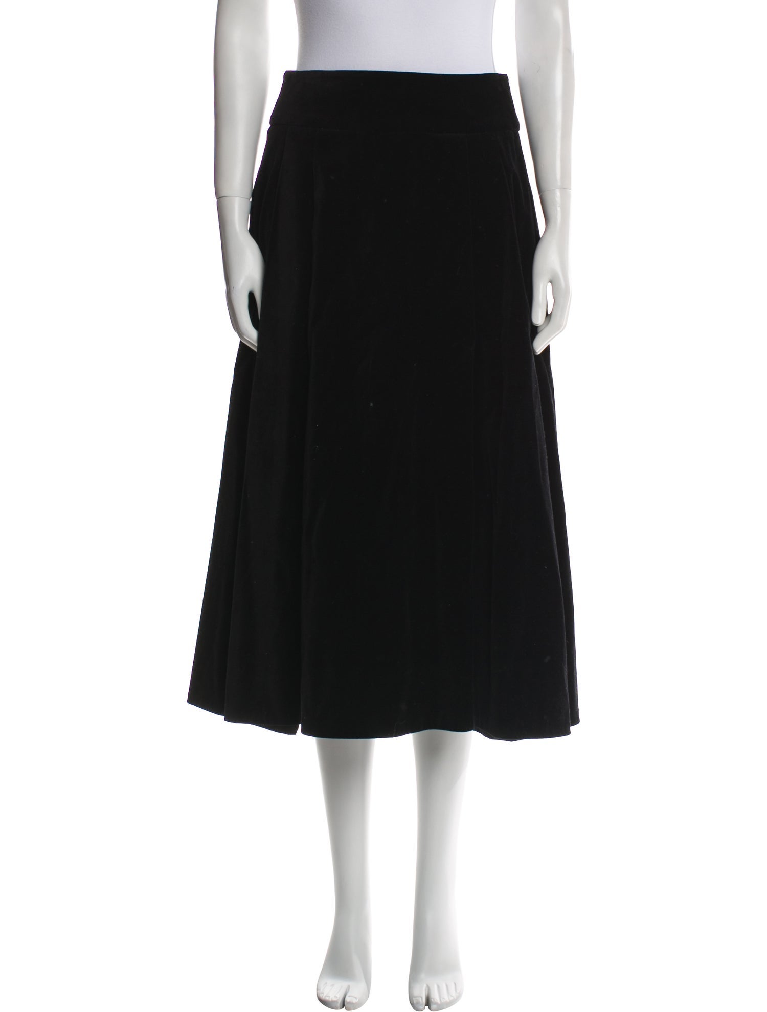 'S Max Mara Pleated Accents Midi Length Skirt