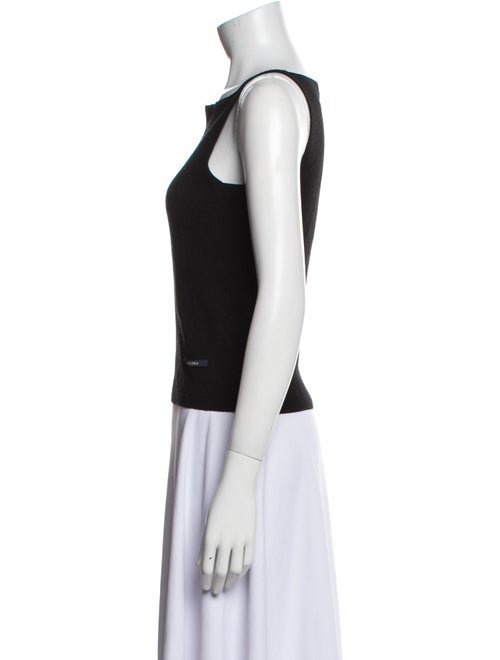 'S Max Mara Virgin Wool Square Neckline Top