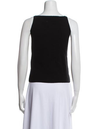 'S Max Mara Virgin Wool Square Neckline Top