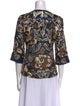 'S Max Mara Printed Bateau Neckline Blouse