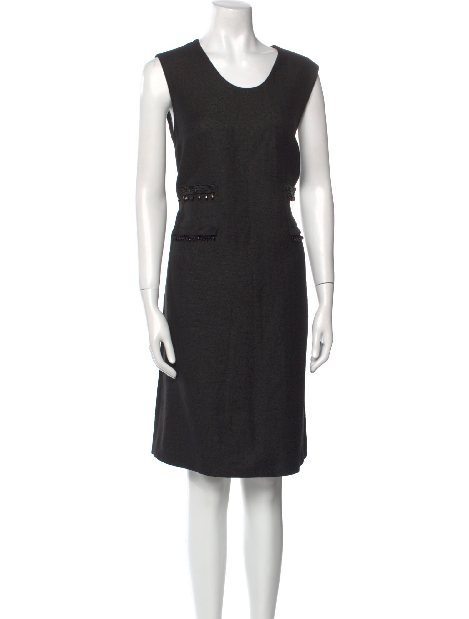 'S Max Mara Scoop Neck Knee-Length Dress