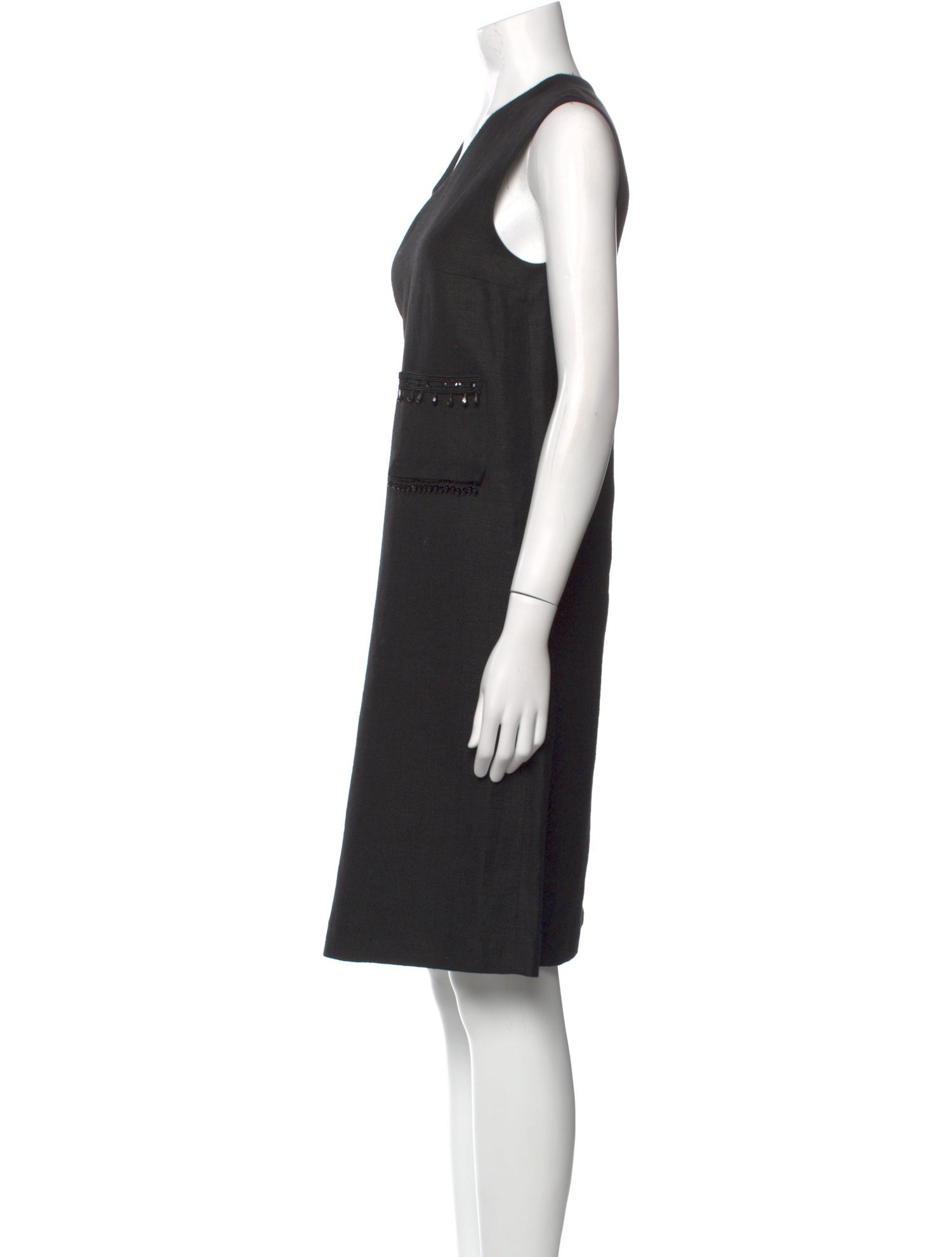 'S Max Mara Scoop Neck Knee-Length Dress