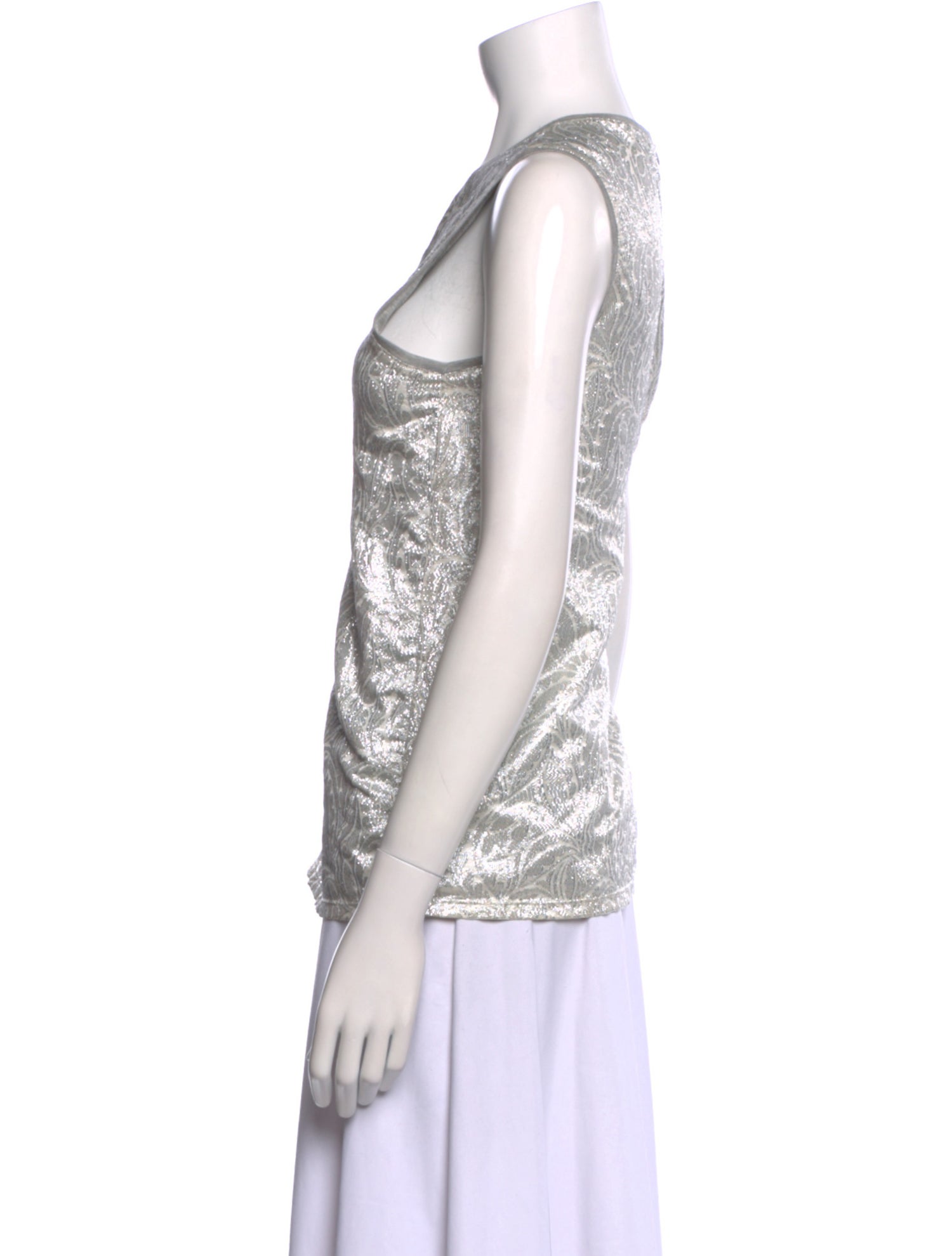 'S Max Mara Wool Bateau Neckline Top