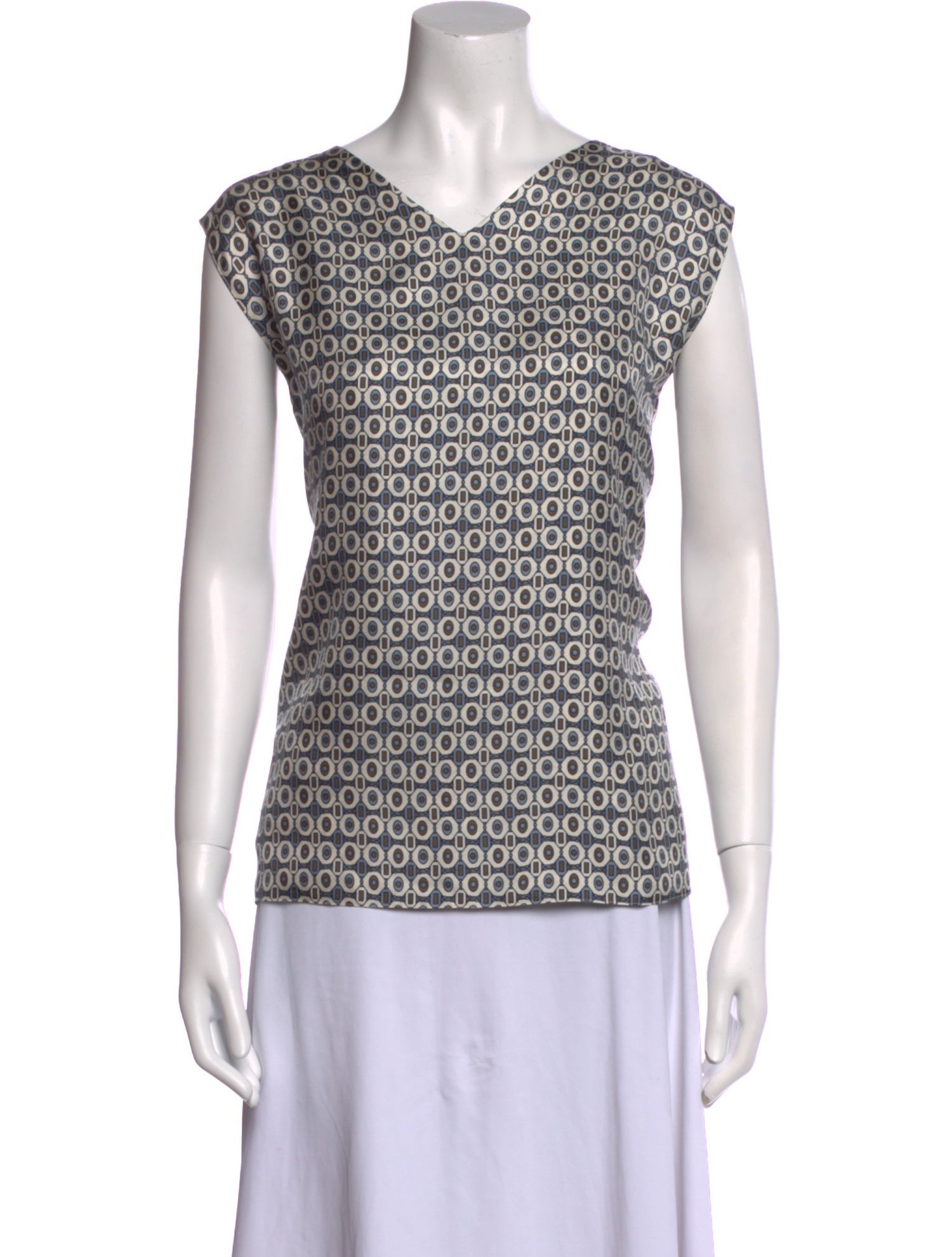 'S Max Mara Silk Printed Top
