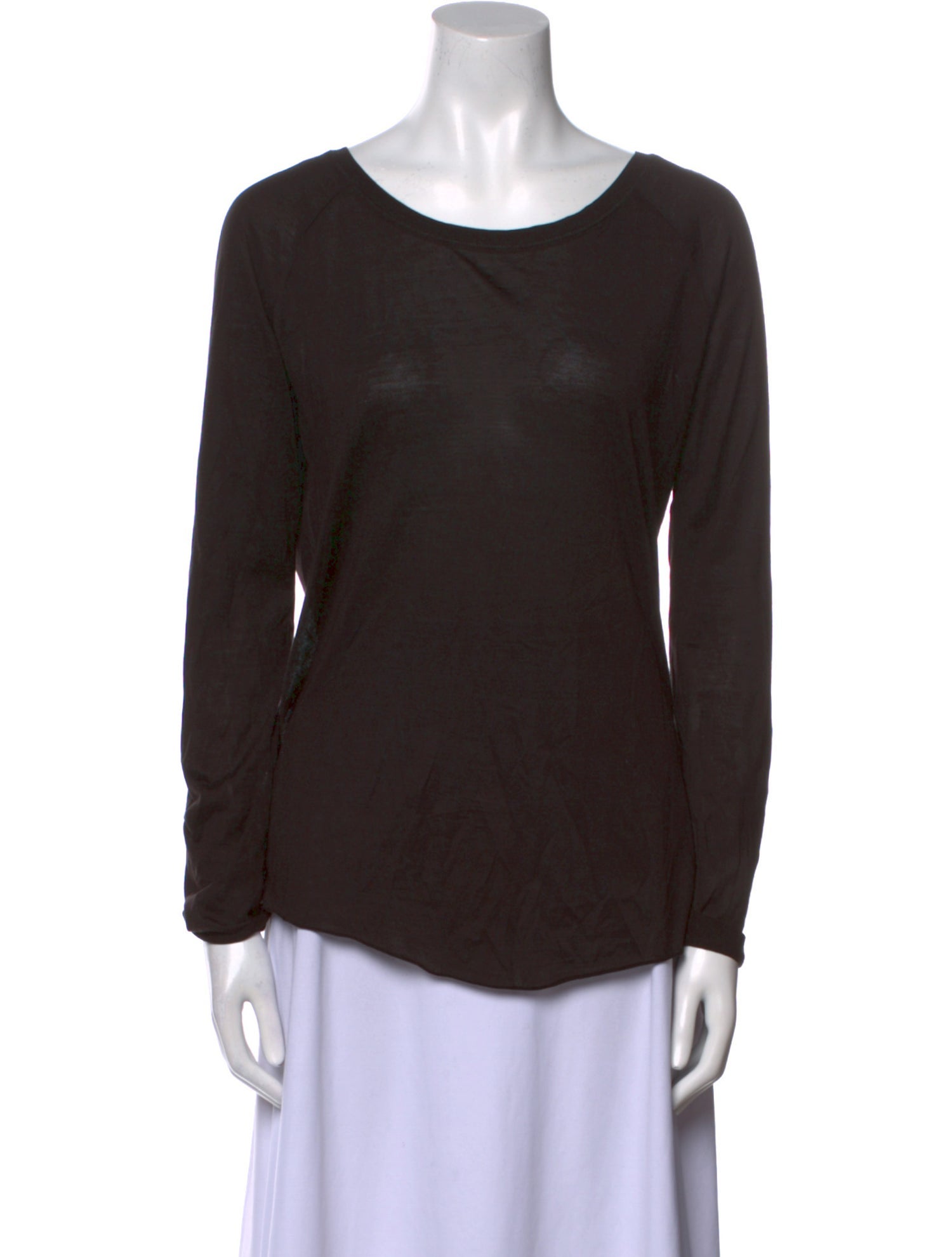 'S Max Mara Silk Scoop Neck T-Shirt