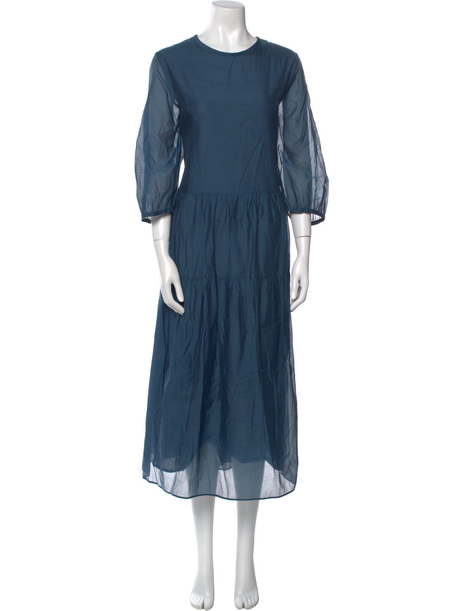 'S Max Mara Crew Neck Long Dress