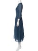 'S Max Mara Crew Neck Long Dress