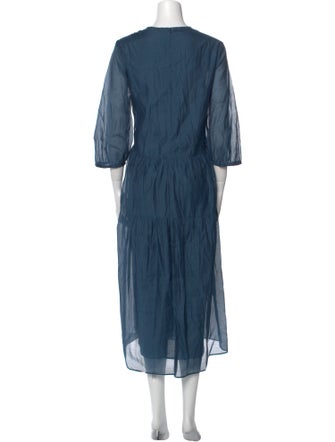 'S Max Mara Crew Neck Long Dress