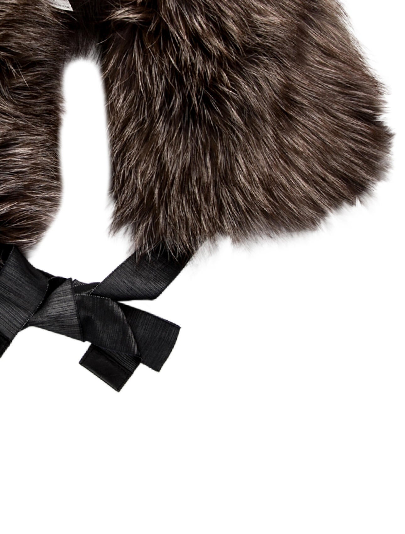 'S Max Mara Gray Fox Snood