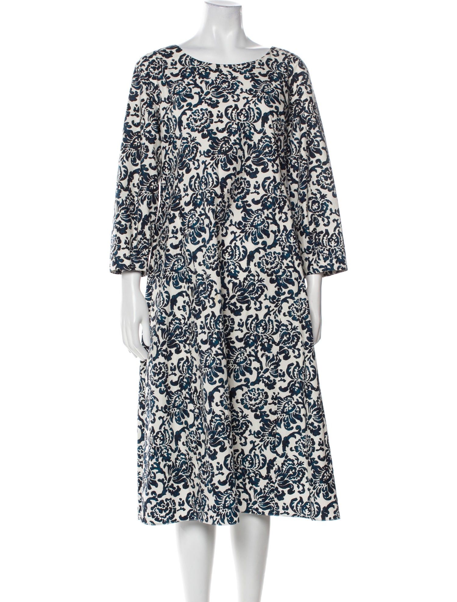 'S Max Mara Printed Midi Length Dress