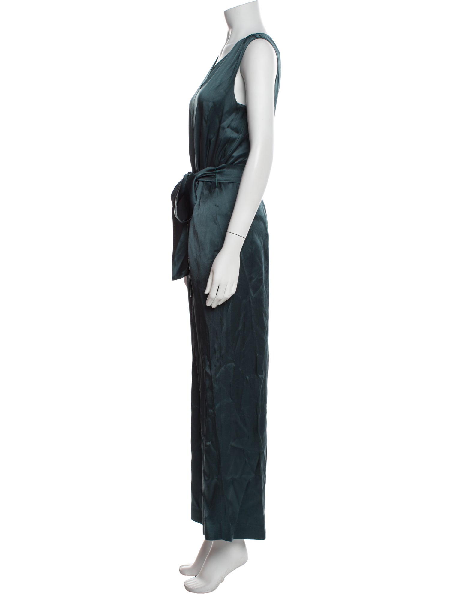 'S Max Mara Satin V-Neck Jumpsuit