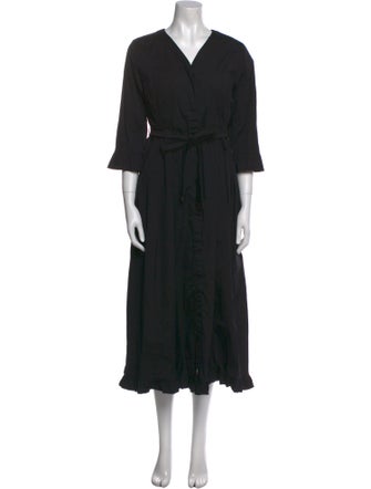 'S Max Mara V-Neck Long Dress