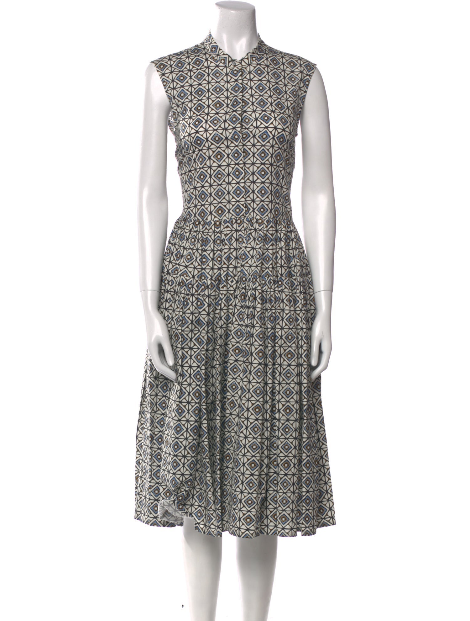 'S Max Mara Printed Midi Length Dress