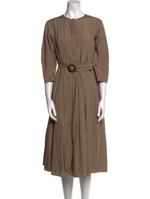 'S Max Mara Crew Neck Midi Length Dress