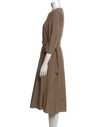 'S Max Mara Crew Neck Midi Length Dress