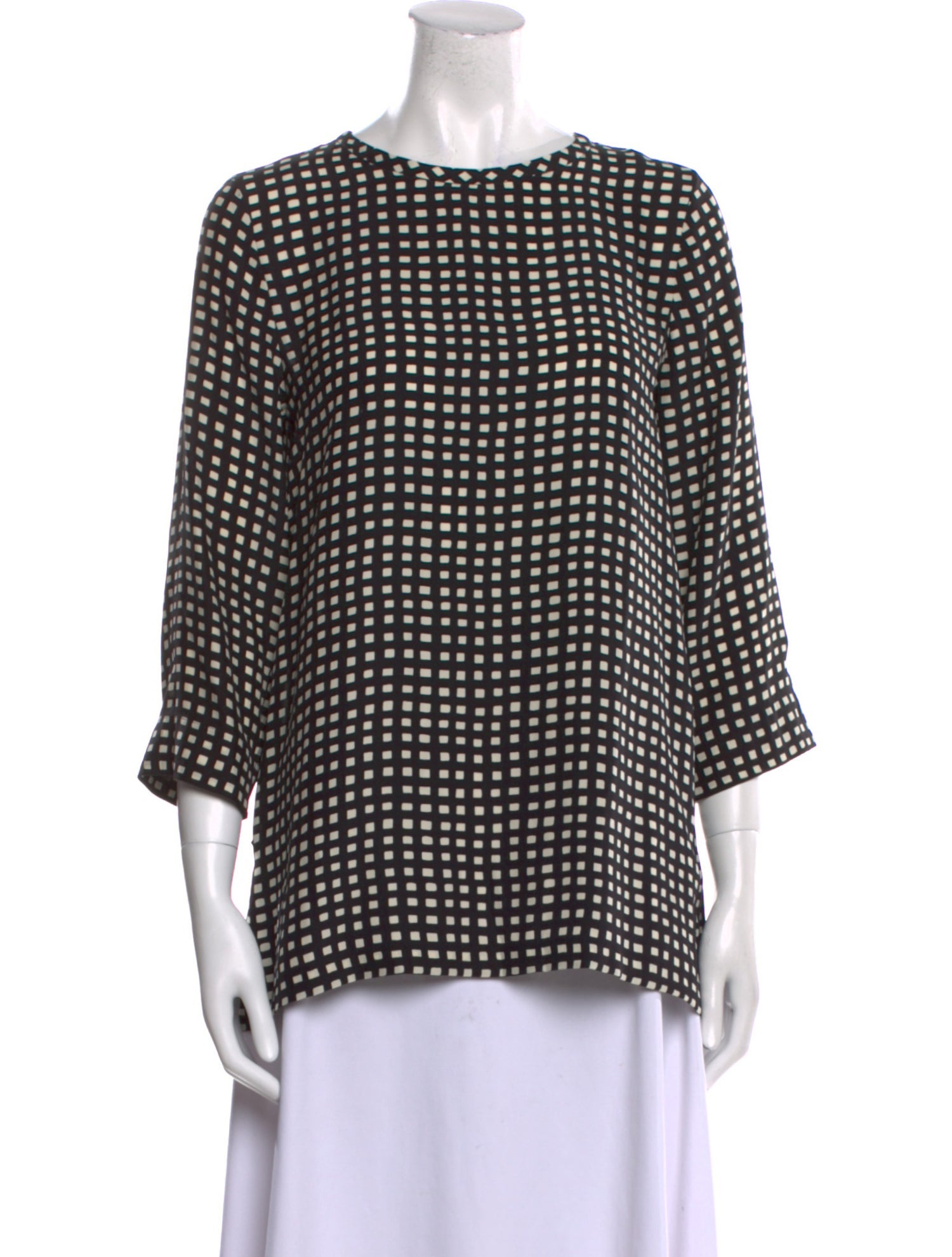 'S Max Mara Printed Crew Neck Blouse